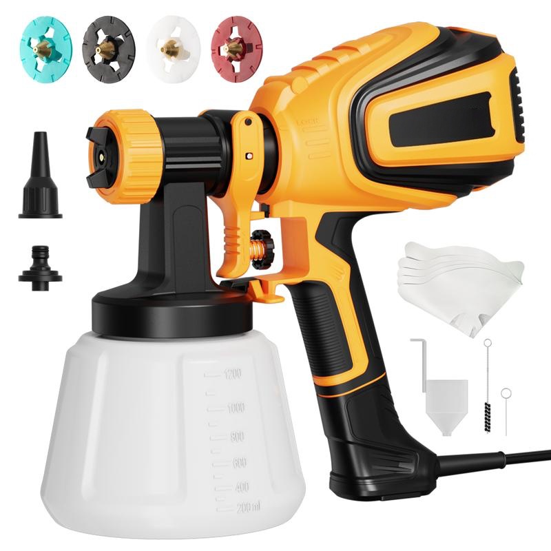 Paint Sprayer, HVLP Paint Sprayer with Cleaning & Blowing Joints